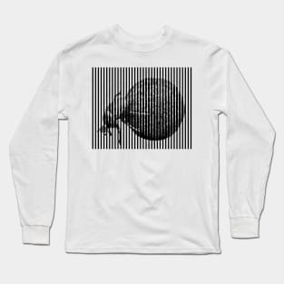 Dung Beetle with Dung Ball Anamorphic Pop Art Long Sleeve T-Shirt